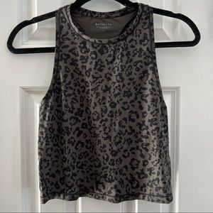 Athleta leopard print crop